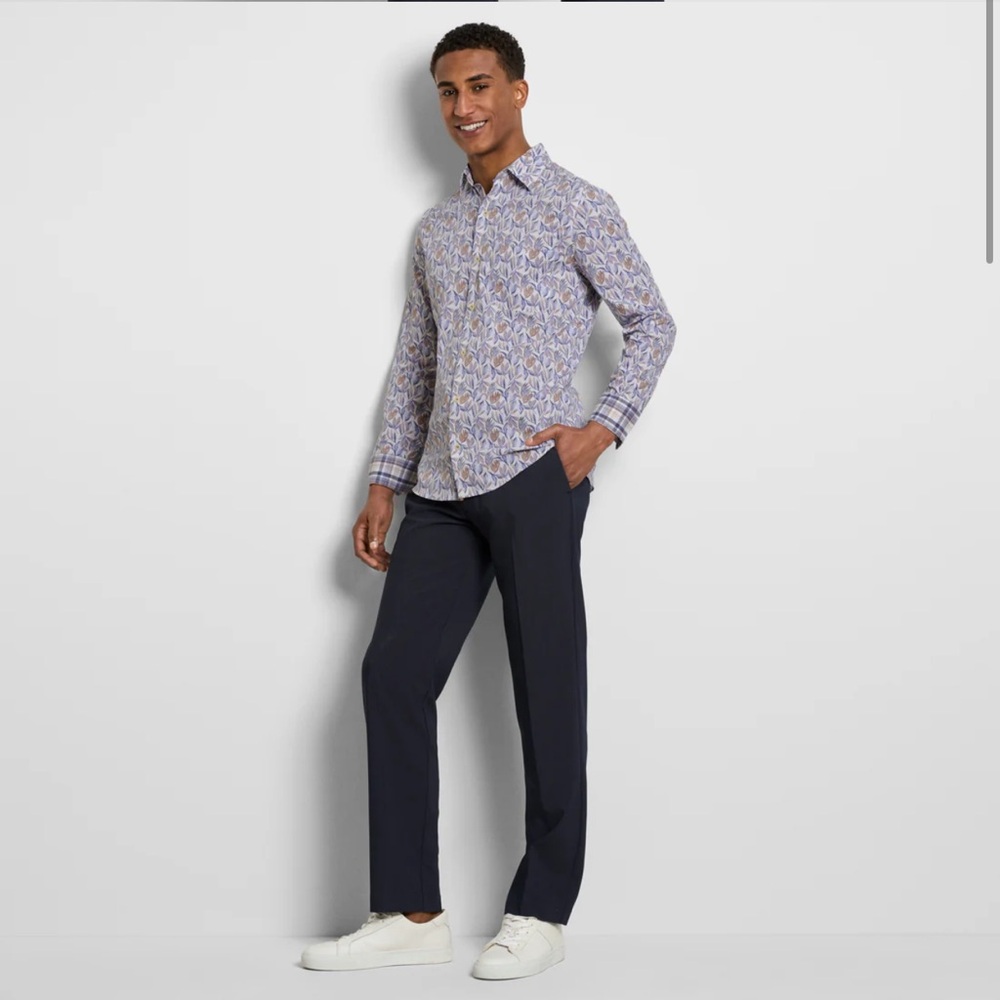 NWT Van Heusen Originals Long Sleeve Halogen Print - Slim Fit Sizes M